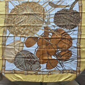 Hermes Jardin Creole Silk Scarf